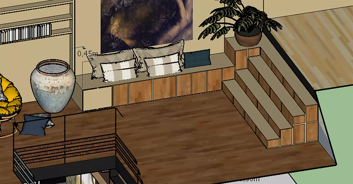 Modélisation 3D aménagement interieur