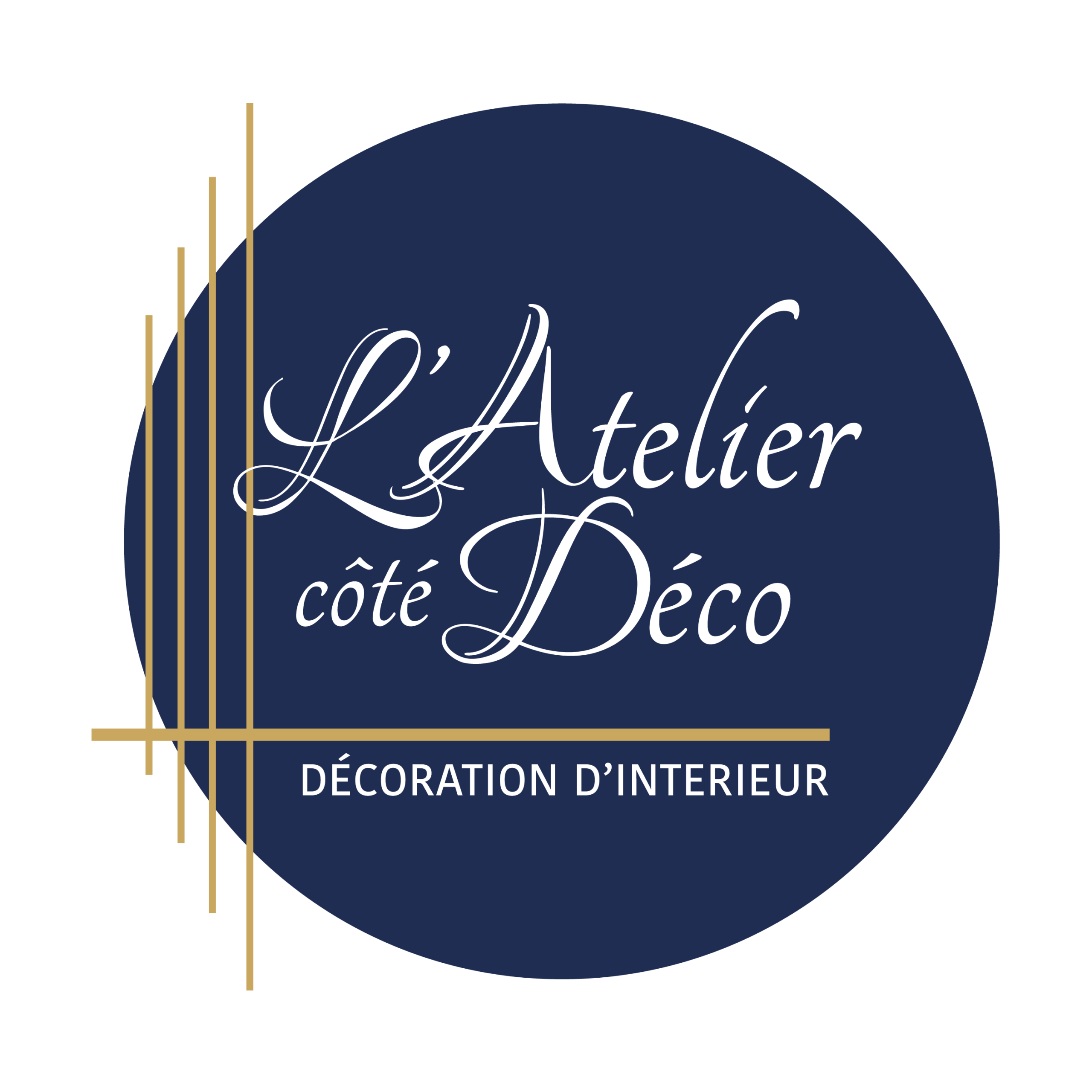 Logo blanc 2 L'Atelier Côté Déco - décorateur d'intereur Côtes d'Armor Morbihan